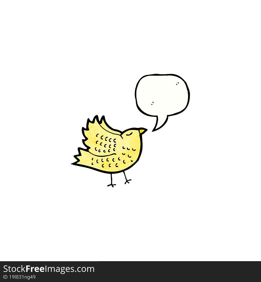 cartoon tweeting bird