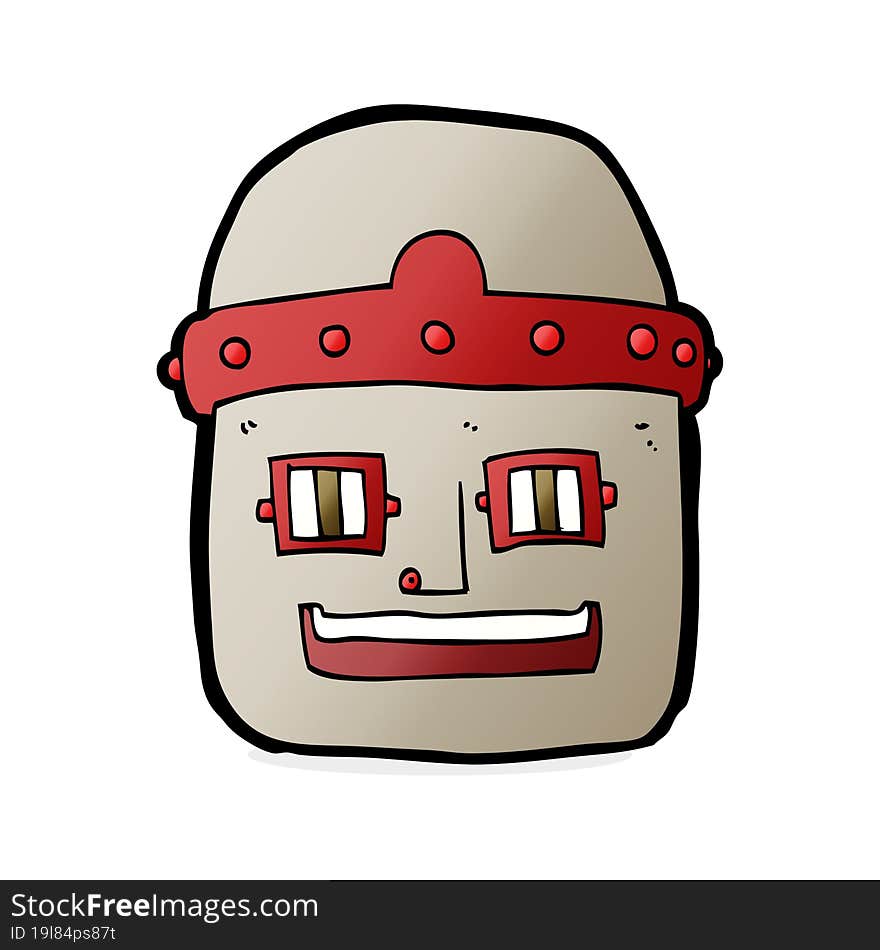 Cartoon Robot Head