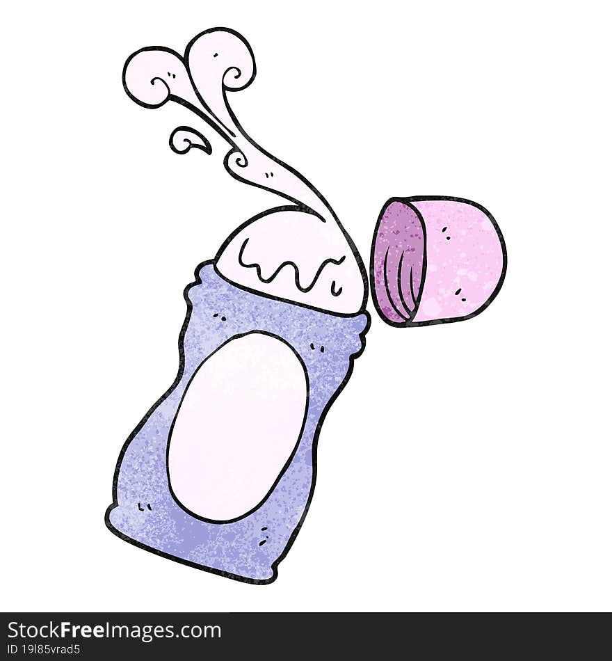 freehand drawn texture cartoon roll on deodorant