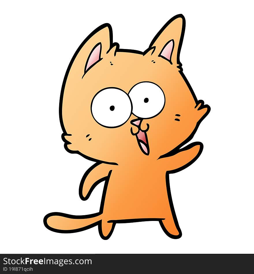 funny cartoon cat. funny cartoon cat