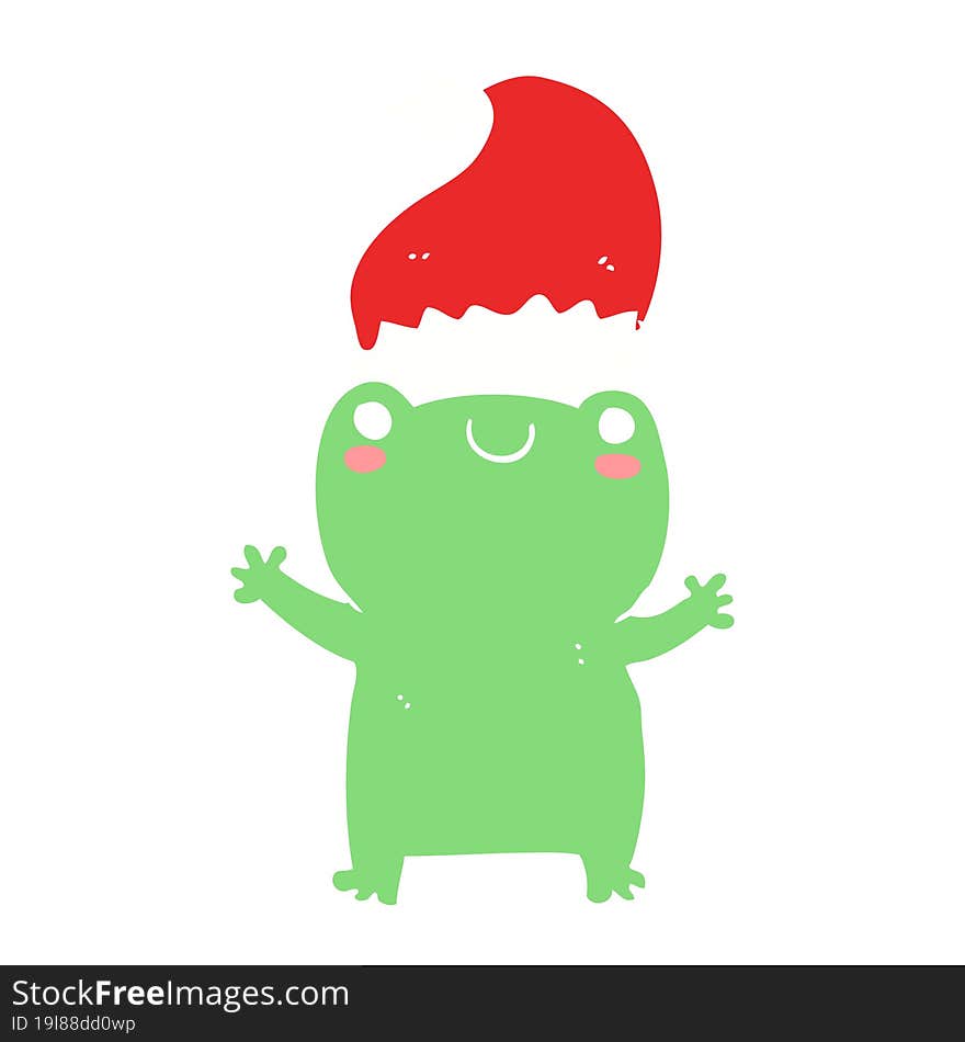 cute christmas frog