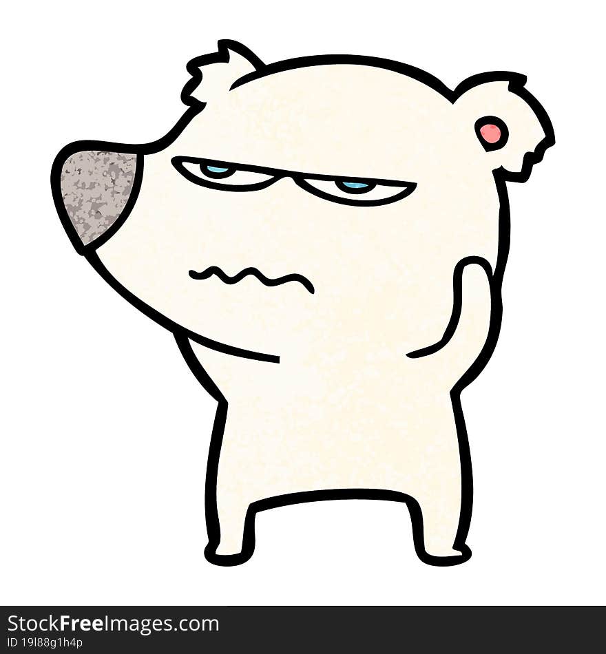 angry bear polar cartoon. angry bear polar cartoon