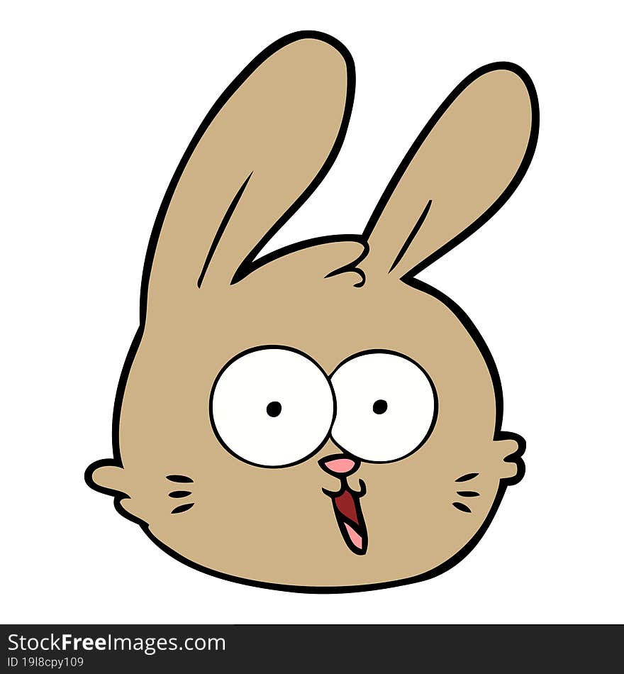 cartoon rabbit face. cartoon rabbit face