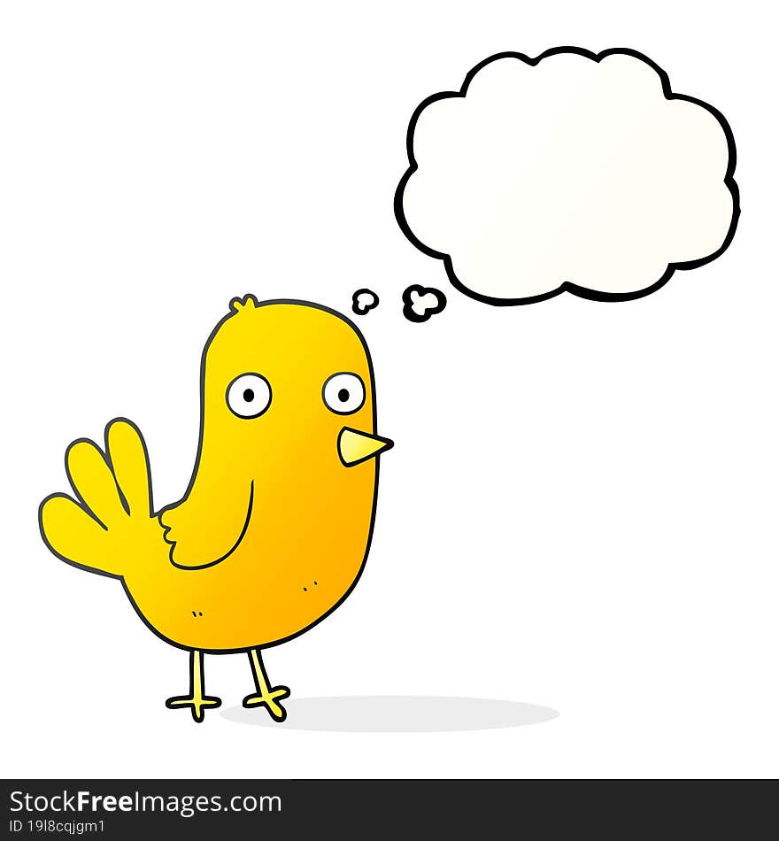 Thought Bubble Cartoon Bird