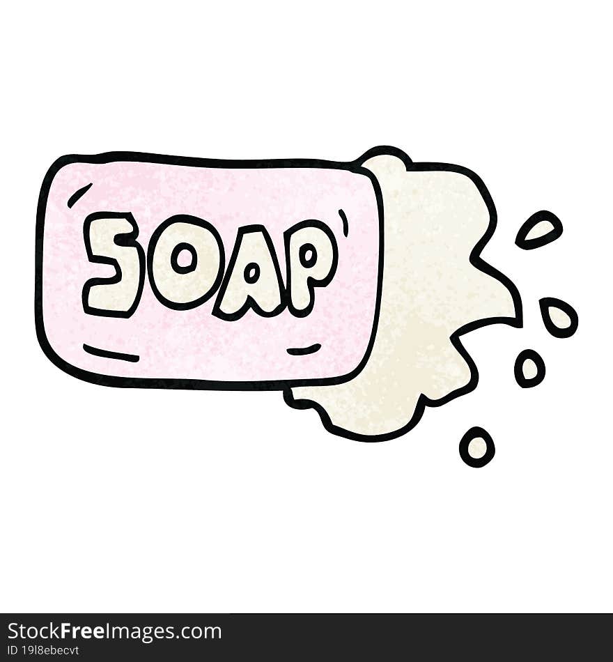 cartoon doodle bar of soap