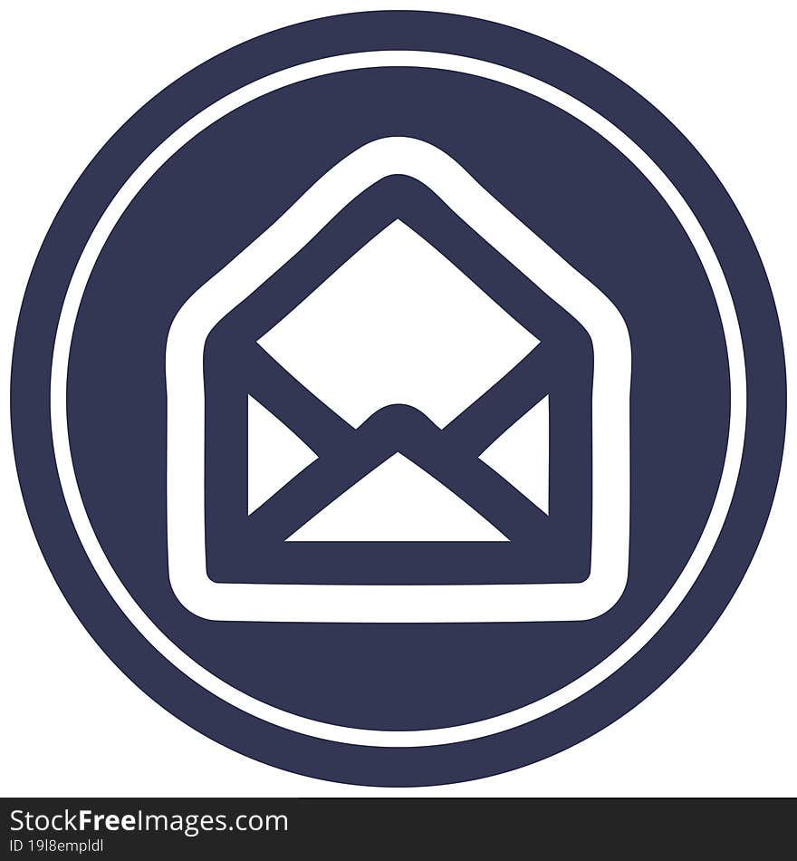 envelope letter circular icon symbol