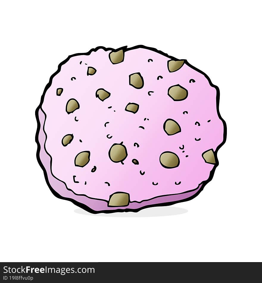 pink cookie cartoon