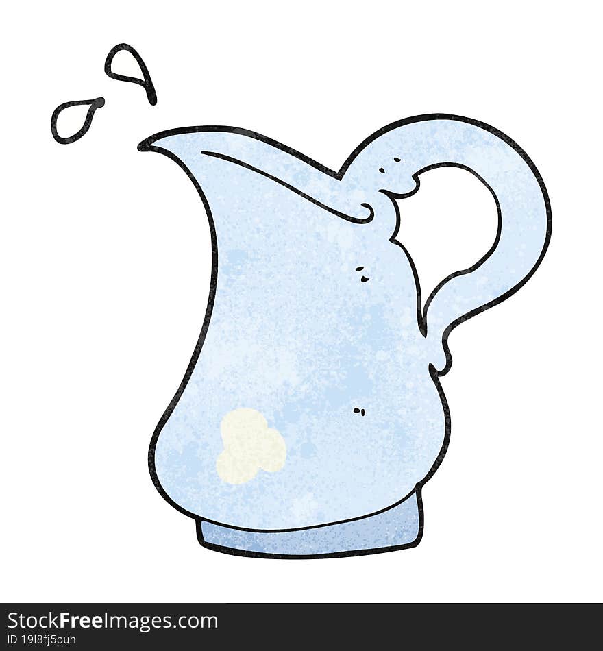 textured cartoon milk jug