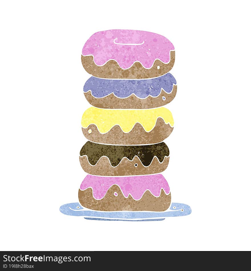 Cartoon Plate Of Donuts