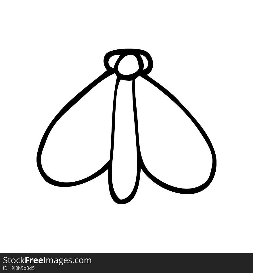 Line Drawing Cartoon Still Moth