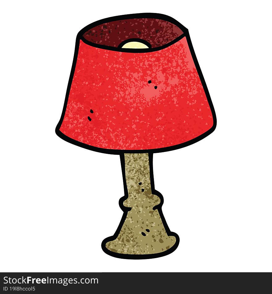 cartoon doodle house lamp