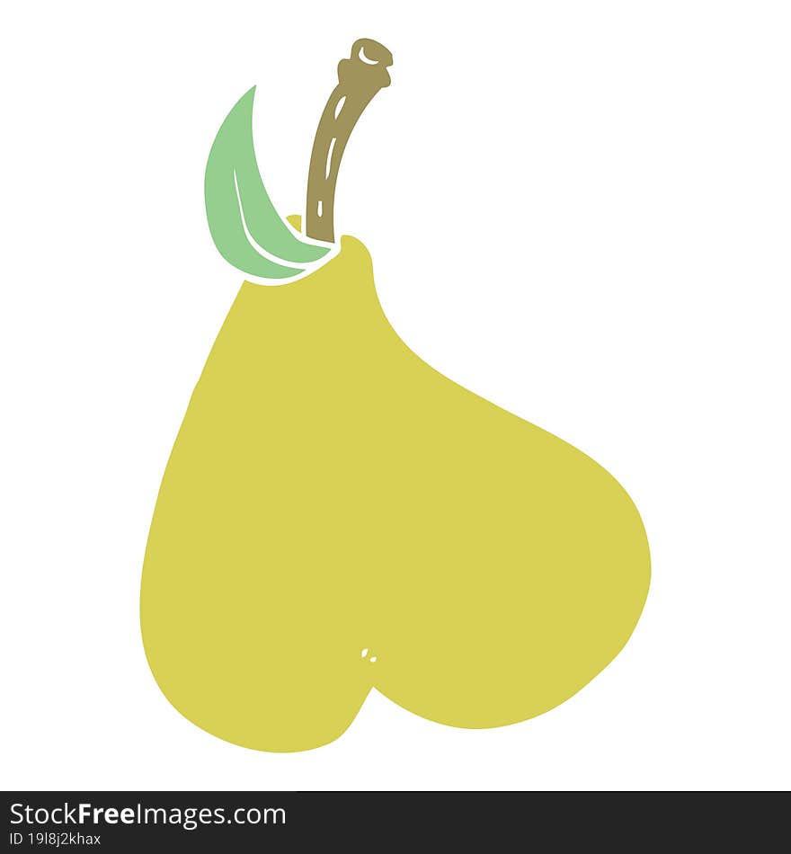 cartoon doodle of a pear