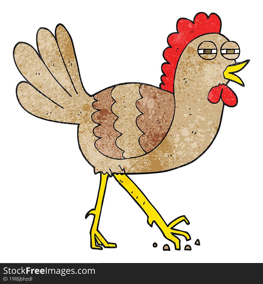 textured cartoon chicken