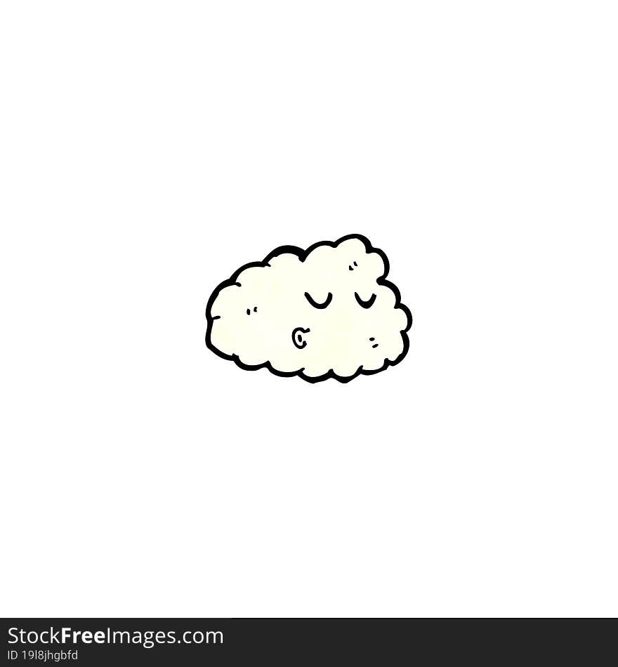 cartoon cloud with face