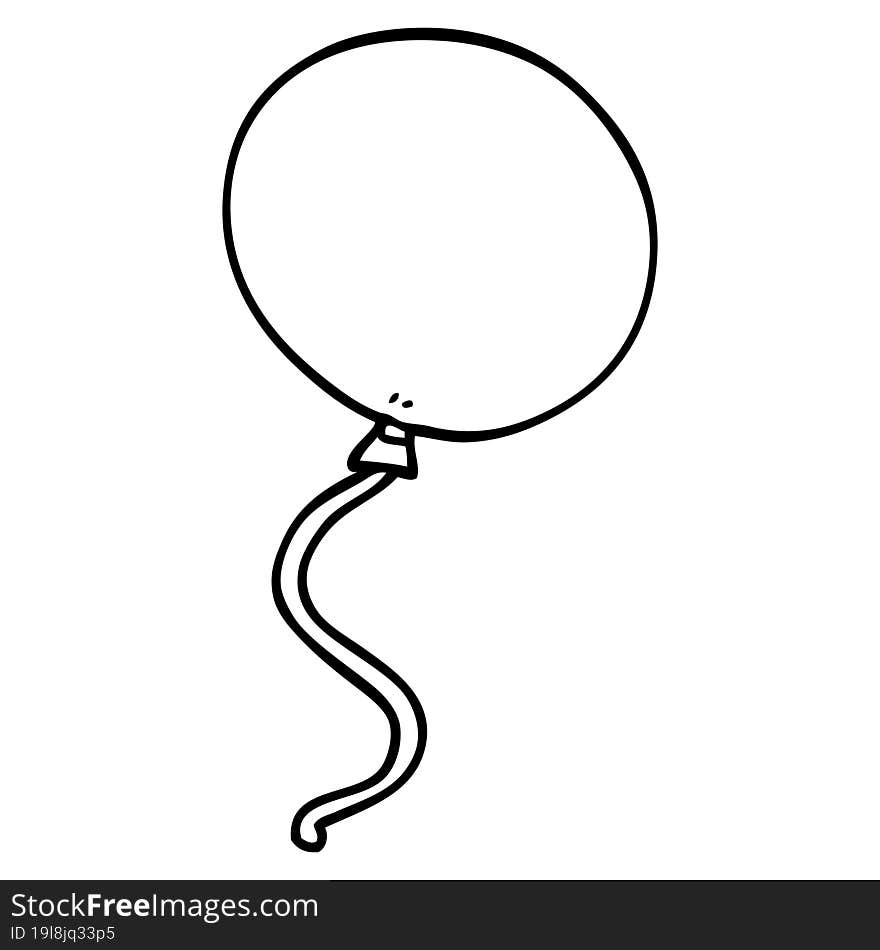 line drawing cartoon balloon