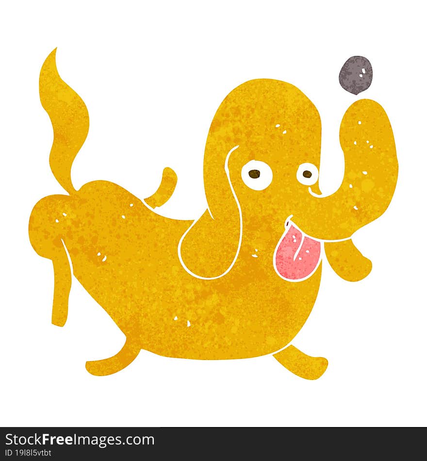 cartoon dog sticking out tongue