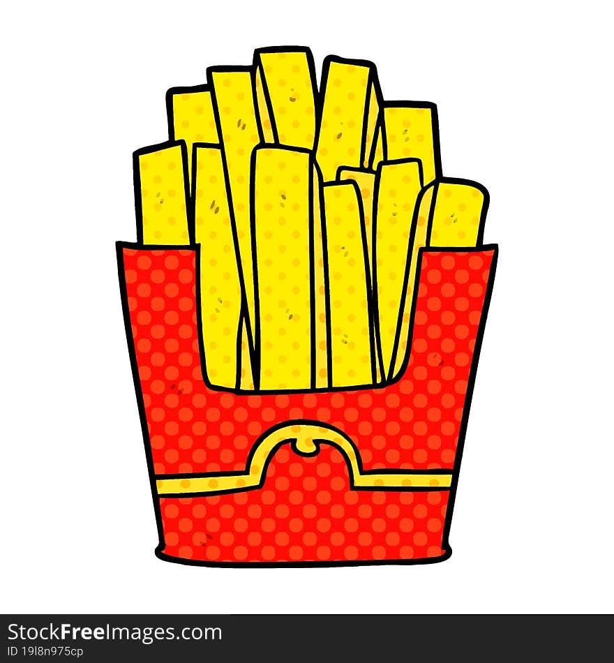 cartoon junk food fries. cartoon junk food fries