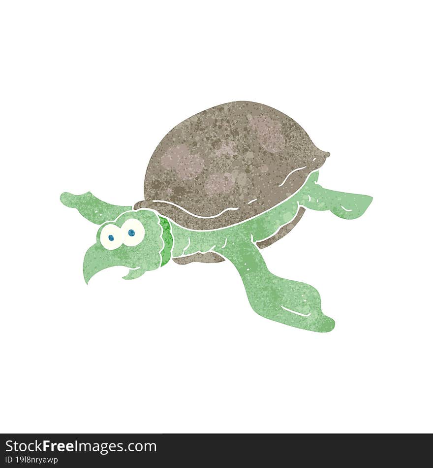 Retro Cartoon Turtle