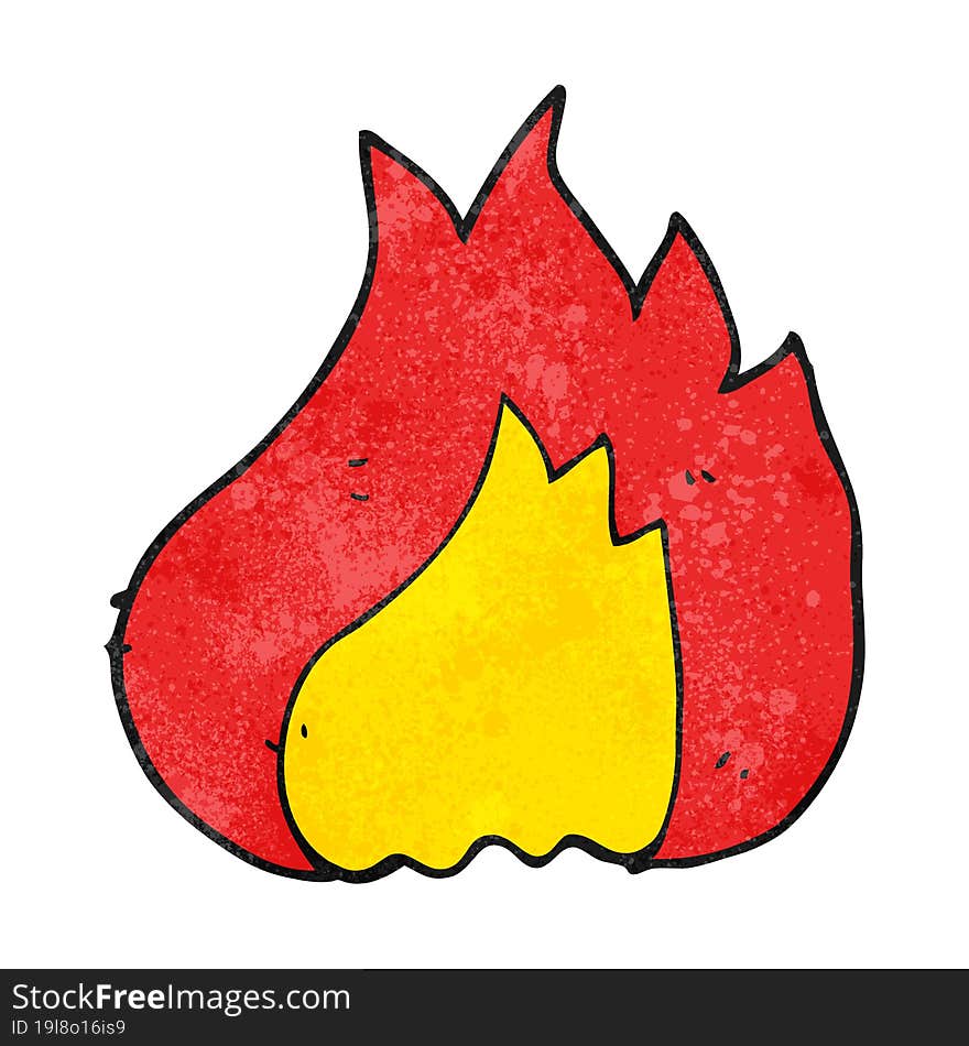 textured cartoon flame