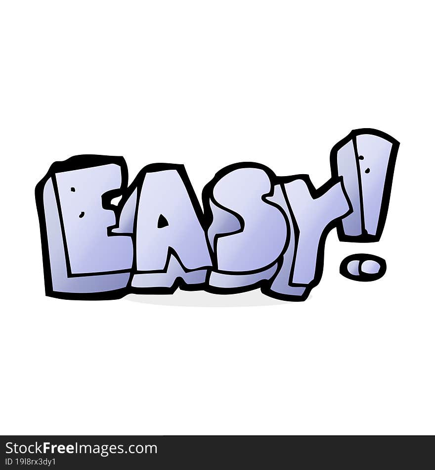 Cartoon Easy Sign