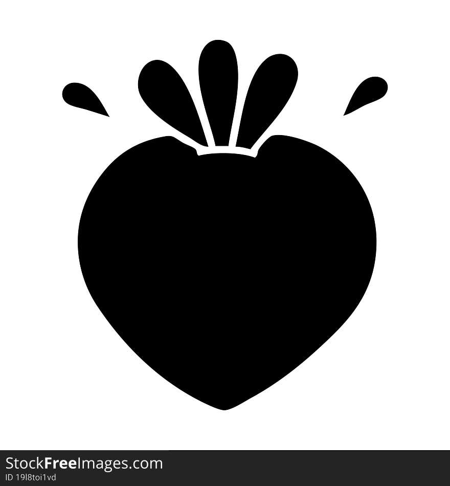 flat symbol strawberry