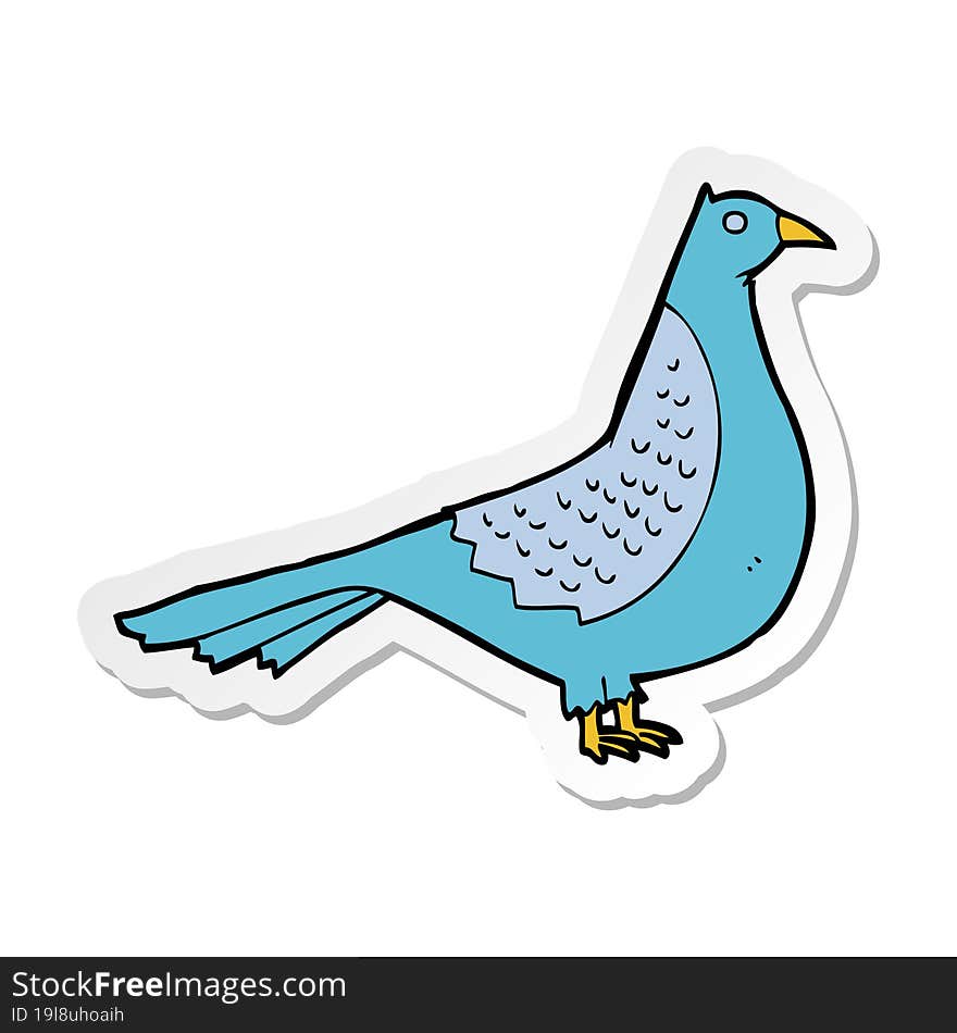 sticker of a cartoon bird