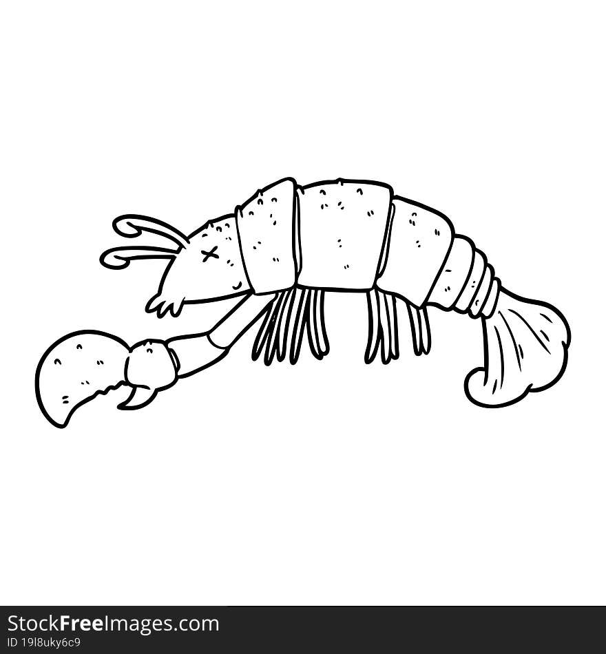 cartoon lobster. cartoon lobster