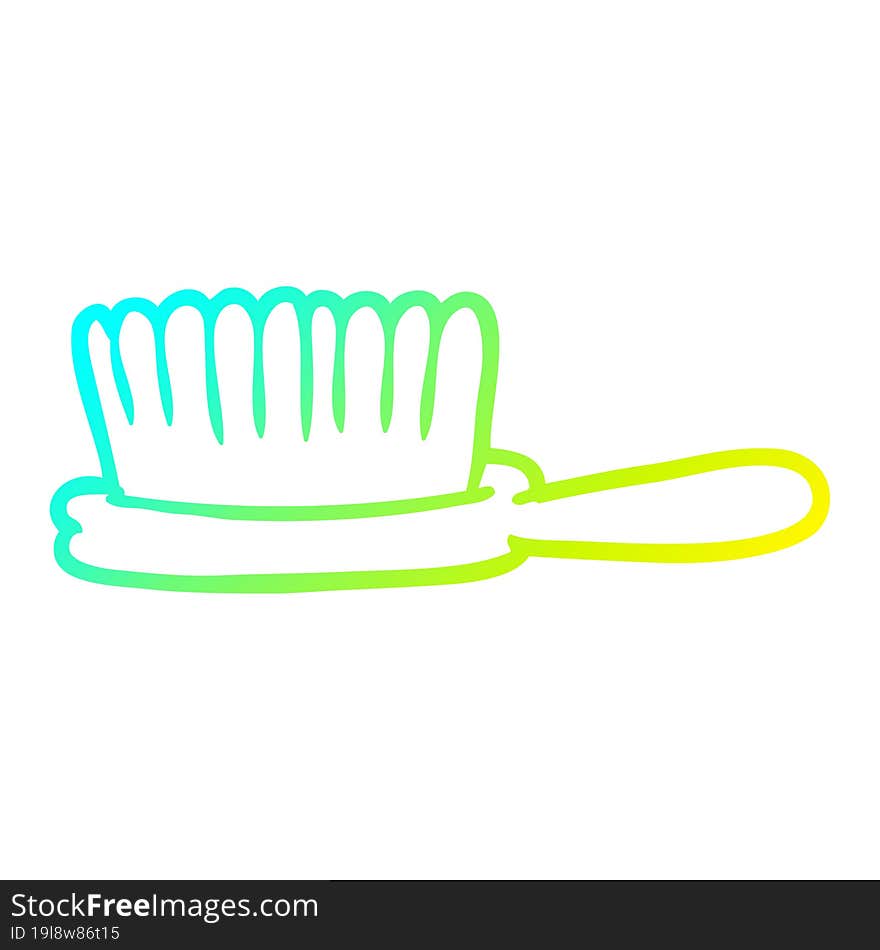 cold gradient line drawing hairbrush