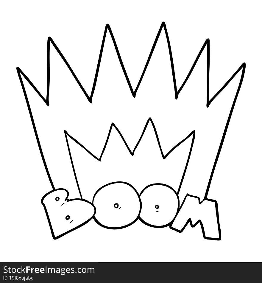 cartoon boom sign. cartoon boom sign