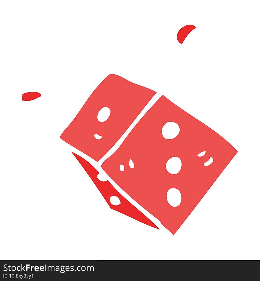 Cartoon Doodle Rolling Dice