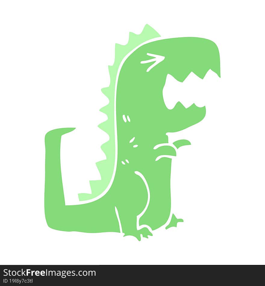 cartoon doodle roaring t rex