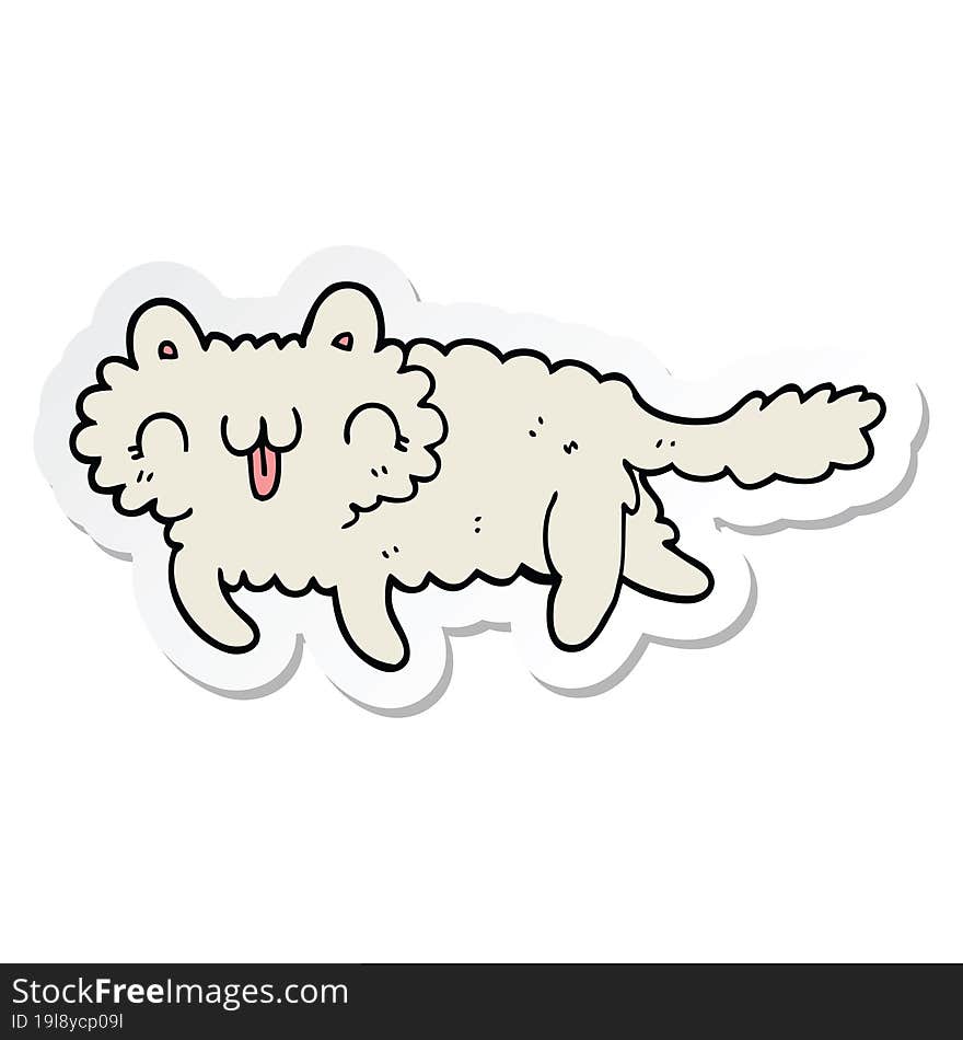 Sticker Of A Cartoon Cat