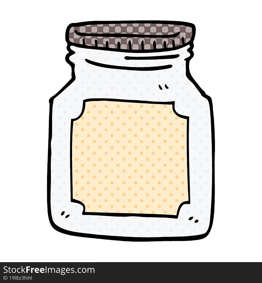 cartoon doodle storage jar