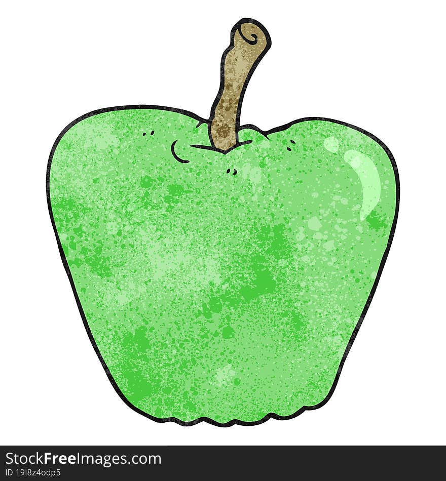 Textured Cartoon Apple