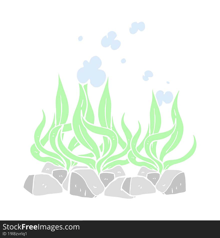 flat color illustration of seaweed. flat color illustration of seaweed