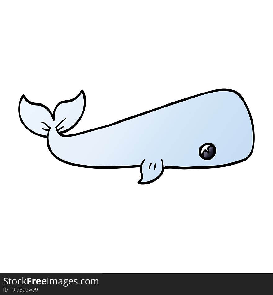 Cartoon Doodle Sea Whale