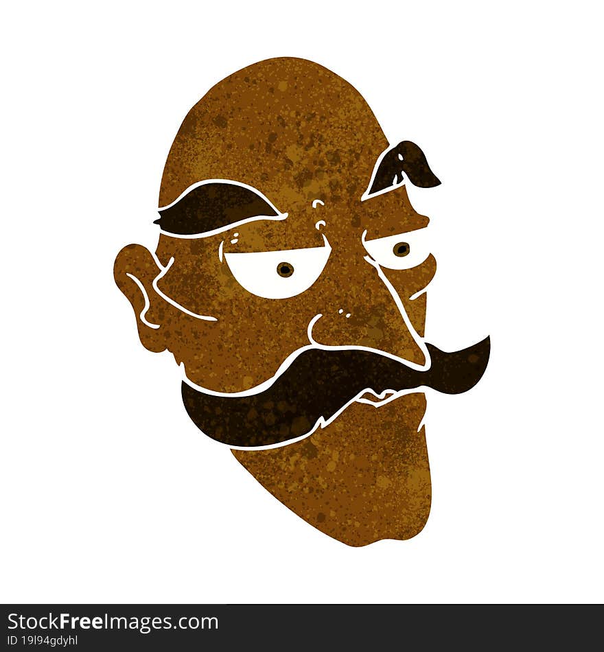 Cartoon Old Man Face