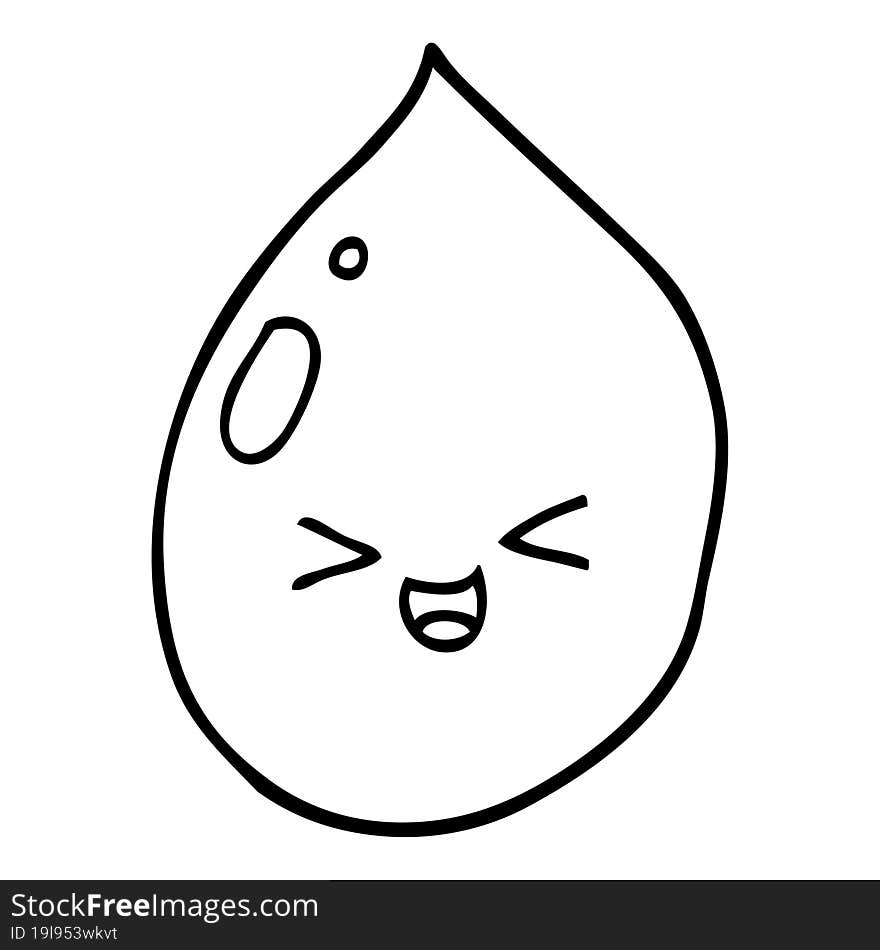 cartoon raindrop