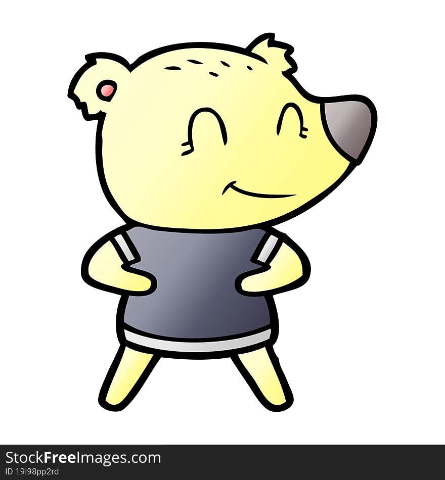 friendly bear cartoon. friendly bear cartoon