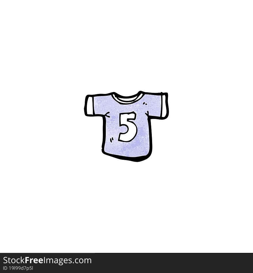 cartoon sports shirt with number five