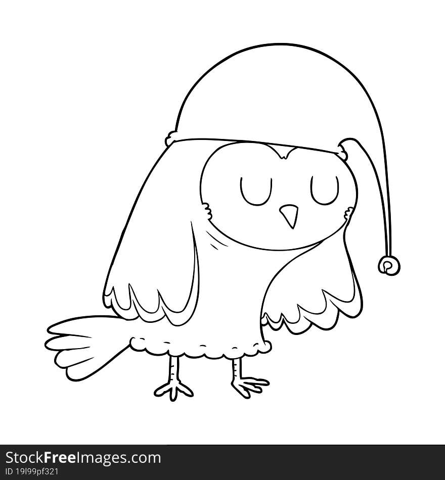 cartoon owl sleeping. cartoon owl sleeping