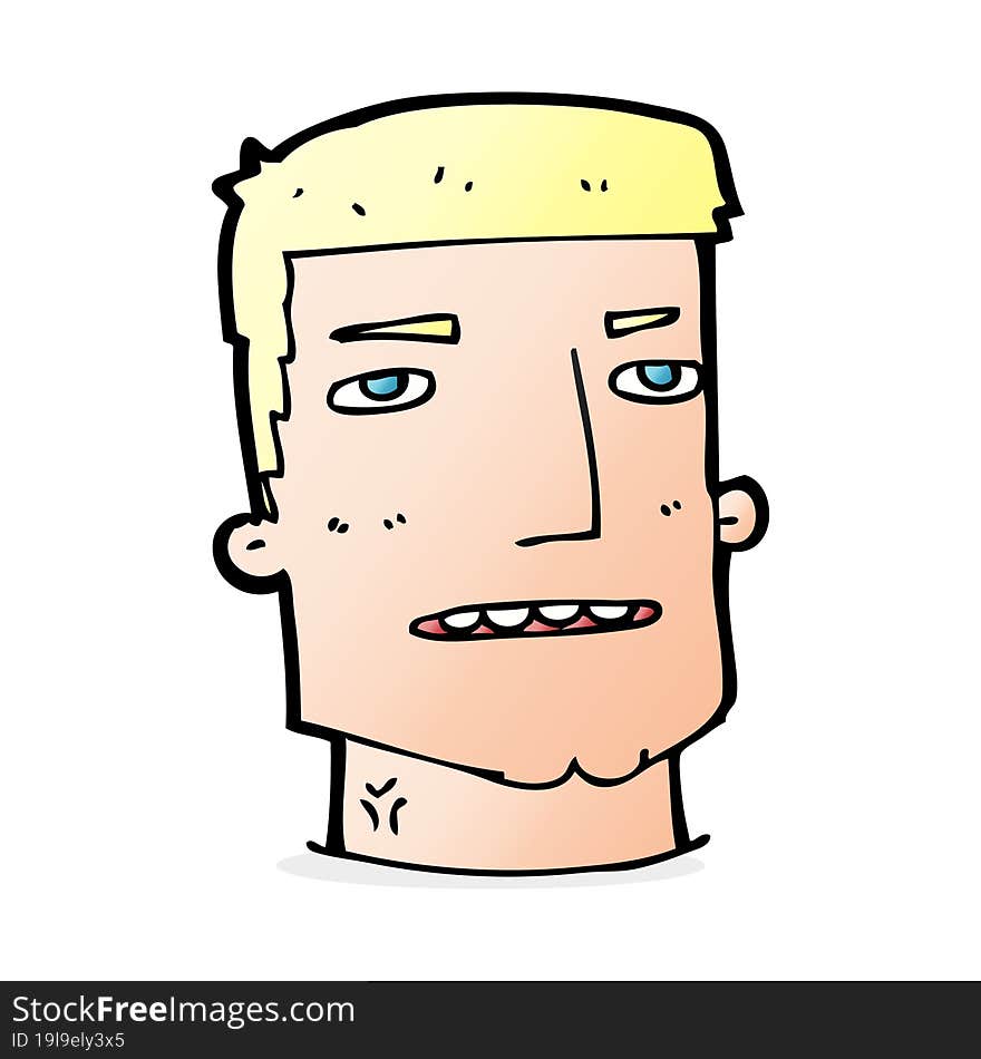 cartoon male head