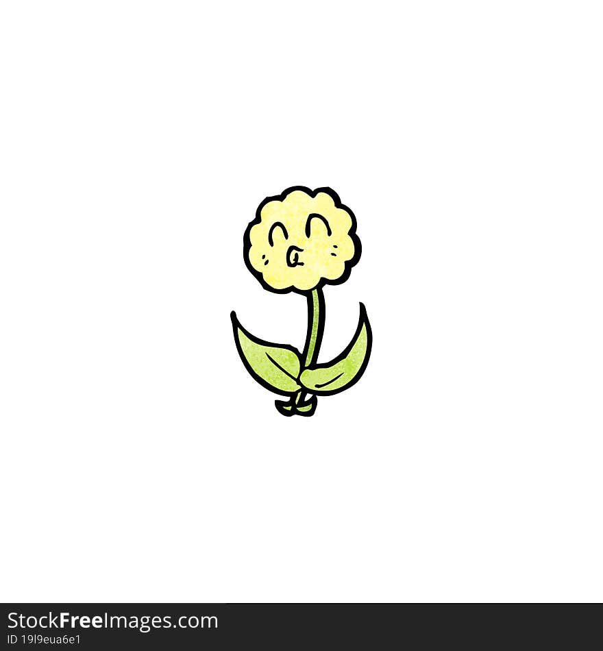 friendly flower cartoon character