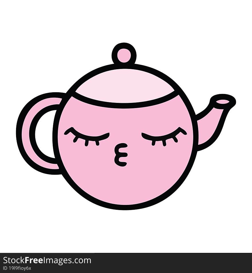 cute cartoon teapot