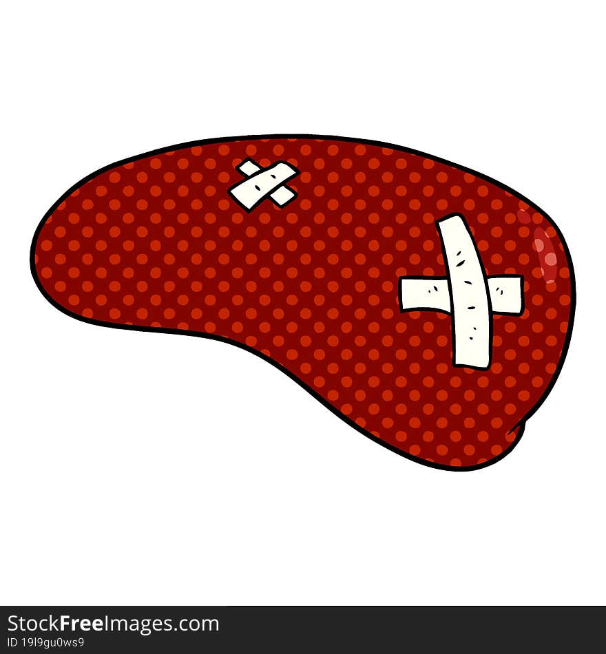 cartoon repaired liver. cartoon repaired liver