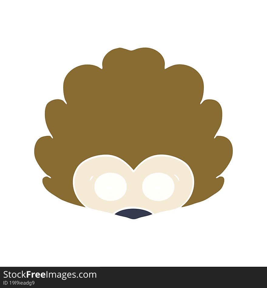 flat color style cartoon hedgehog