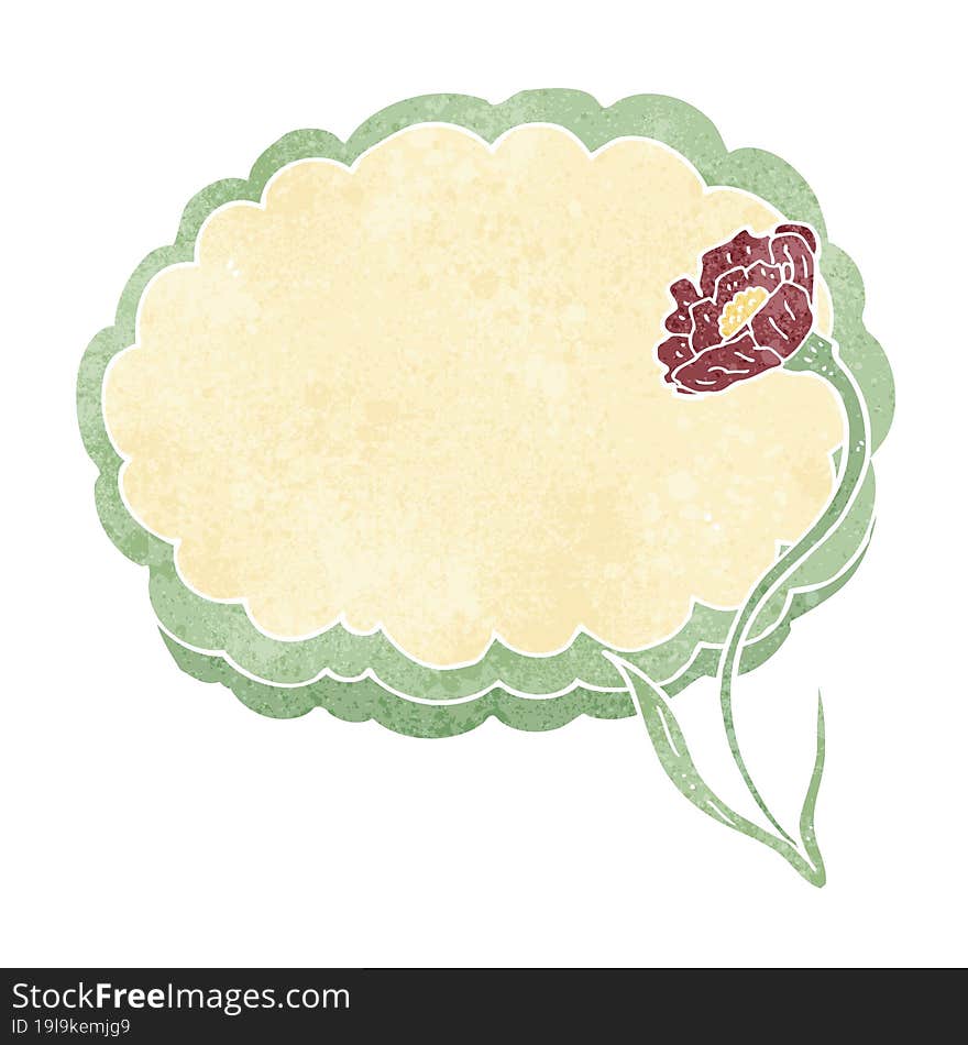 cartoon flower and cloud frame