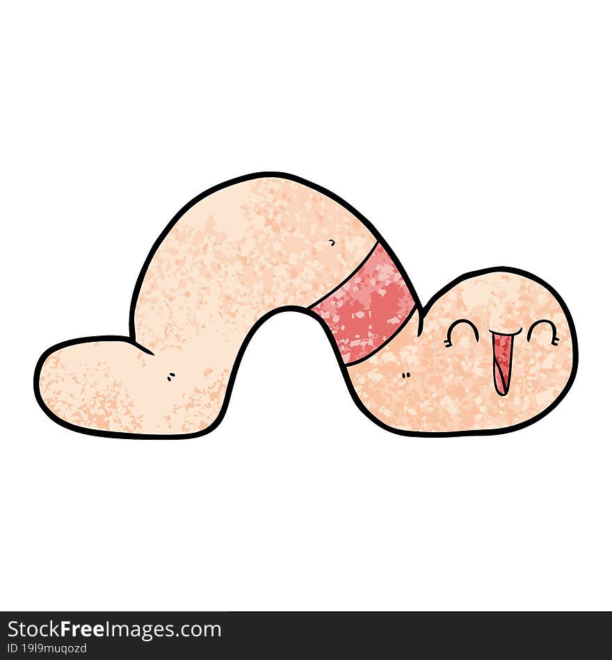 cartoon worm. cartoon worm