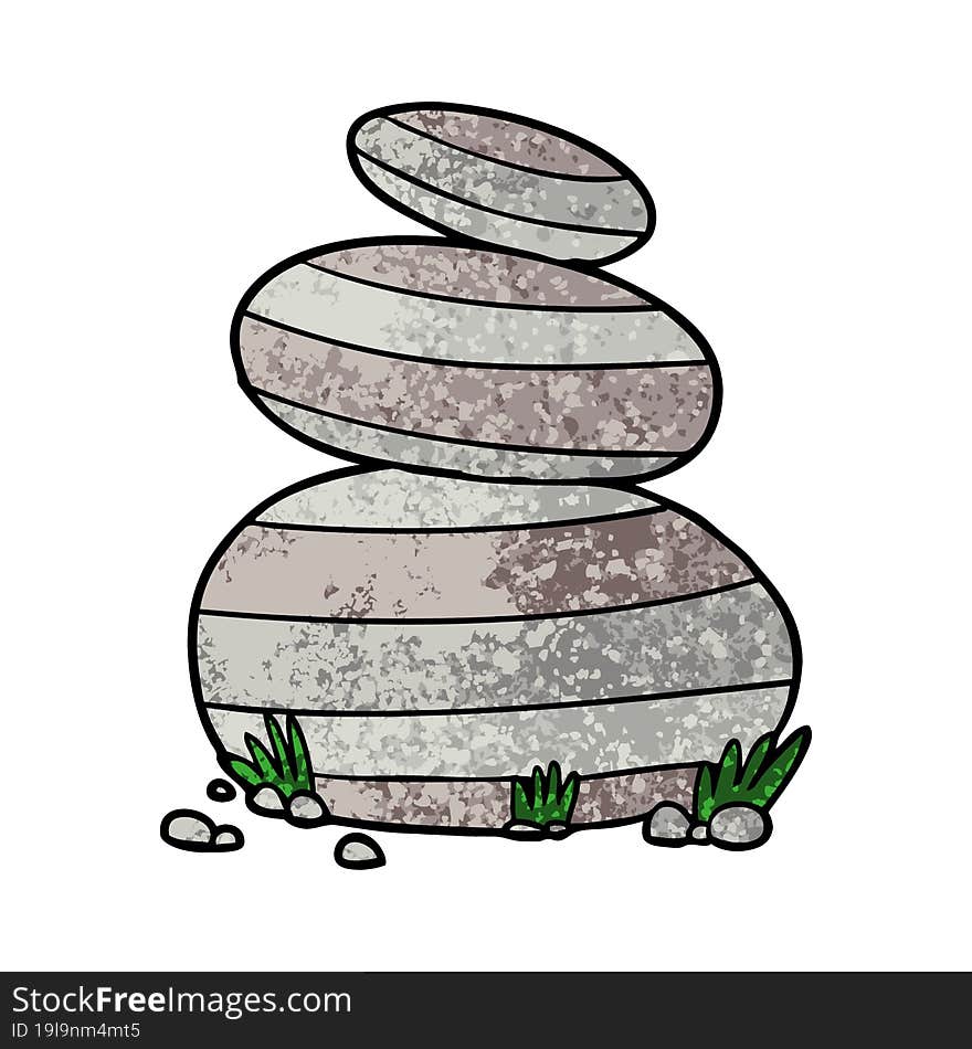 cartoon large stacked stones. cartoon large stacked stones