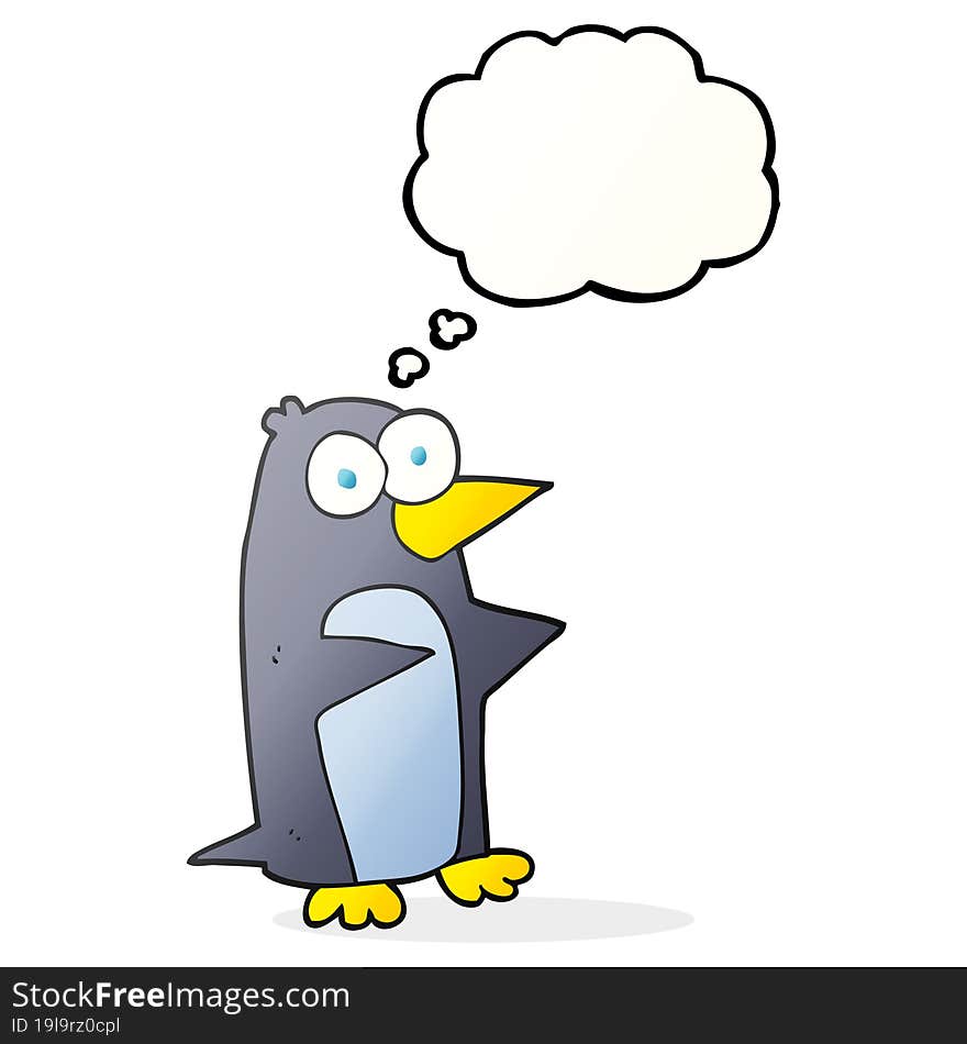 Thought Bubble Cartoon Penguin